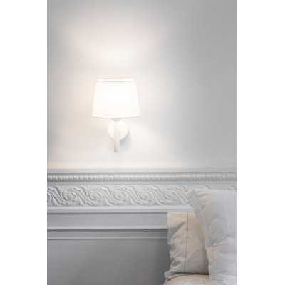 Lámpara pared acero E27 blanco mate LAILLY