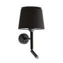 Lámpara pared acero E27 negro LANZAC