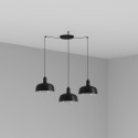 Lámpara techo acero E27 negro GOURDAN