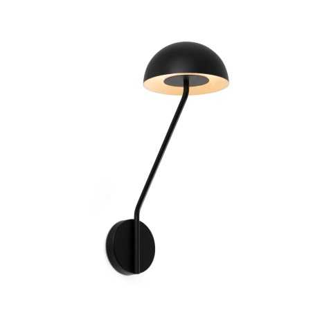 Lámpara pared acero LED integrado negro mate PIONNAT