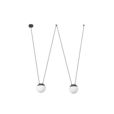 Lámpara techo aluminio E27 gris LE CROS