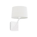 Lámpara pared acero E27 blanco mate FRESNES
