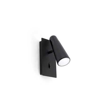 Lámpara pared aluminio LED integrado negro mate TASSAT