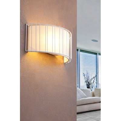 Lámpara pared acero E27 blanco mate MALIGNY