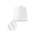 Lámpara pared acero E27 blanco mate MOIRON