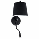 Lámpara pared acero E27 negro mate BERLING