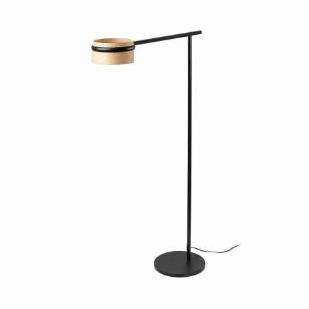 Lámpara suelo acero LED integrado negro mate CUTTING