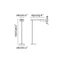 Lámpara suelo acero LED integrado negro mate CUTTING
