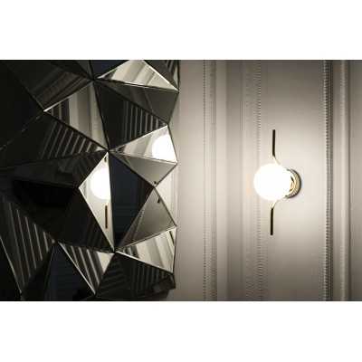 Lámpara pared acero LED integrado dorado brillo MALNOCE