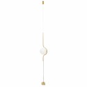 Lámpara suelo acero LED integrado dorado brillo CORBET