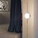 Lámpara suelo acero LED integrado dorado brillo CORBET