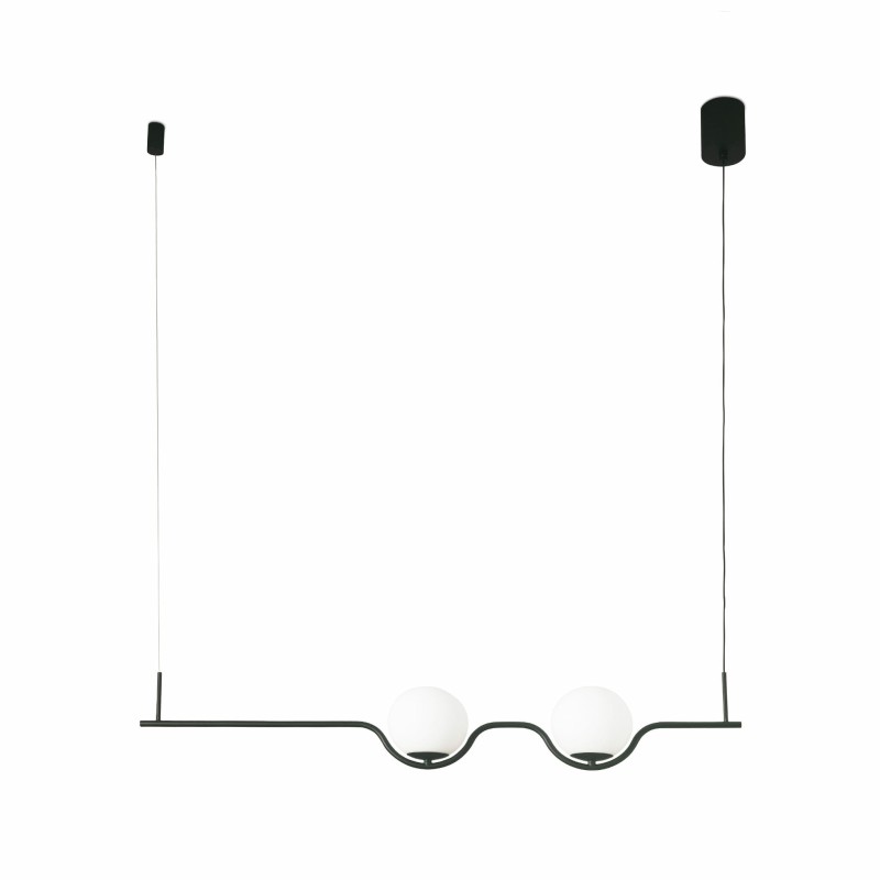 Lámpara techo acero LED integrado negro mate BIARNE