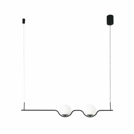 Lámpara techo acero LED integrado negro mate BIARNE