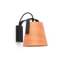 Lámpara pared acero E27 negro mate VORTON