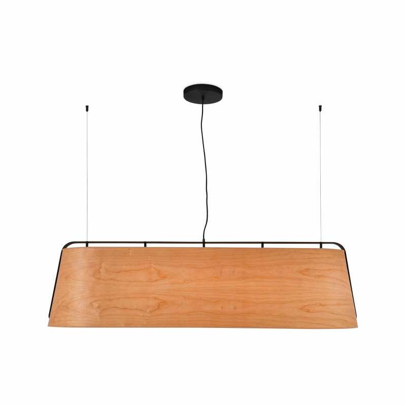 Lámpara techo acero E27 color madera CRANÇOT