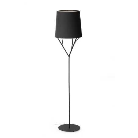 Lámpara suelo acero E27 negro mate LE LAC