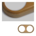 Marco doble de madera clara redondo modular