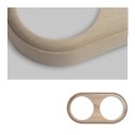 Marco doble madera natural redondo modular