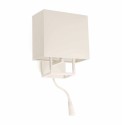 Lámpara pared acero E14 blanco mate CAUVAS