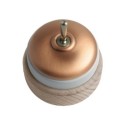 Conmutador porcelana individual color cobre