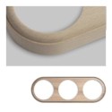 Marco triple de madera natural redondo modular