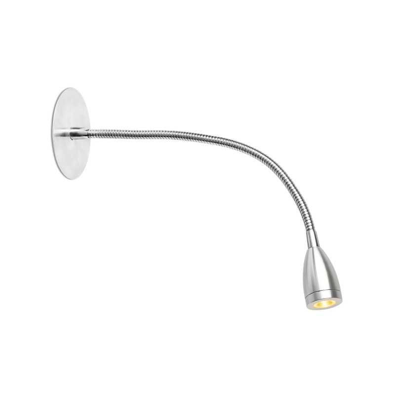 Lámpara pared aluminio LED integrado cromado brillo VERDES