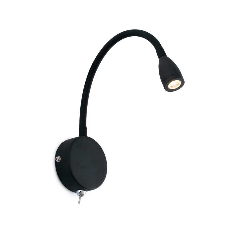 Lámpara pared aluminio LED integrado negro mate DRUGEAC