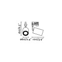 Lámpara techo aluminio LED integrado blanco mate AVRILLY