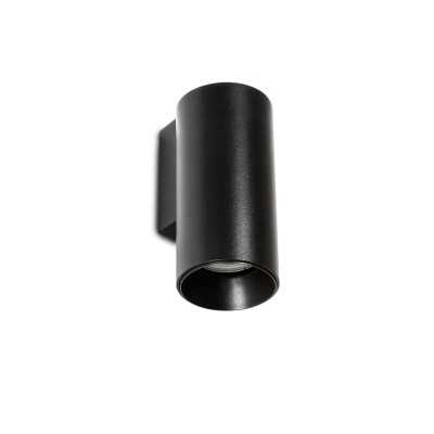 Lámpara pared aluminio GU10 negro mate ELZANGE