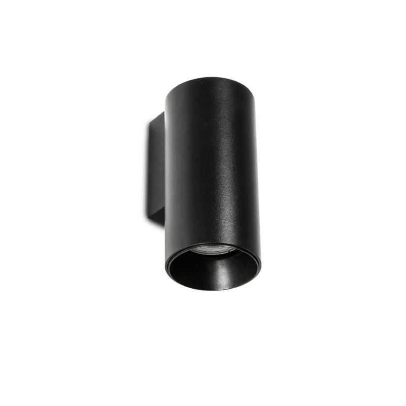 Lámpara pared aluminio GU10 negro mate ELZANGE