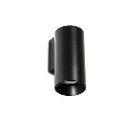 Lámpara pared aluminio GU10 negro mate ELZANGE