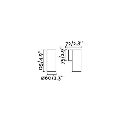 Lámpara pared aluminio GU10 negro mate ELZANGE