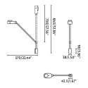 Lámpara pared aluminio LED integrado blanco mate RANÇON