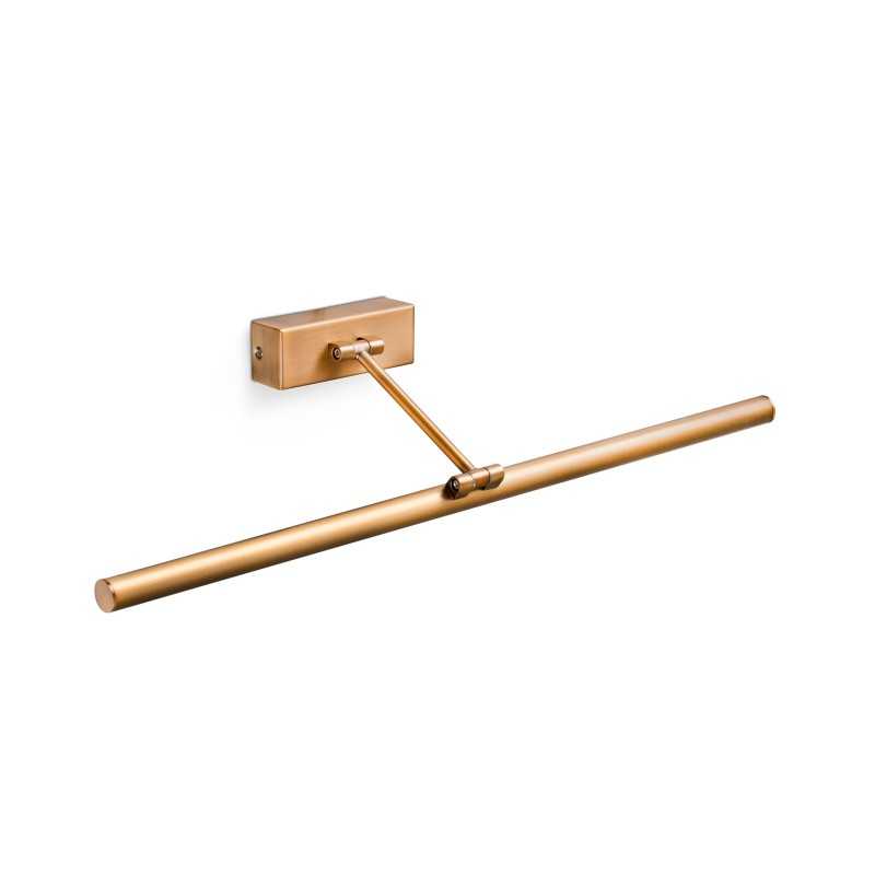 Lámpara pared aluminio LED integrado oro antiguo MACOGNY