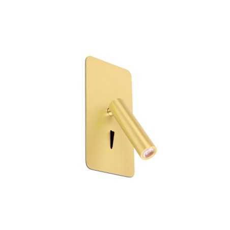 Lámpara pared aluminio LED integrado dorado mate RANCHY