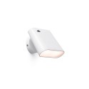 Lámpara pared acero LED integrado blanco mate LORQUIN