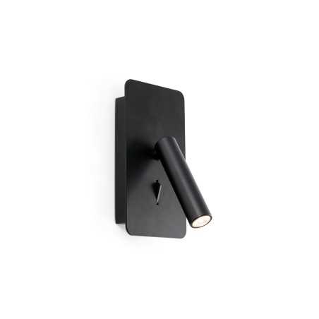 Lámpara pared aluminio LED integrado negro mate HILLION
