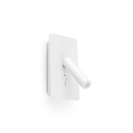 Lámpara pared aluminio LED integrado blanco mate SABRES