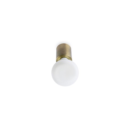 Lámpara pared aluminio E27 oro antiguo ROGNAIX