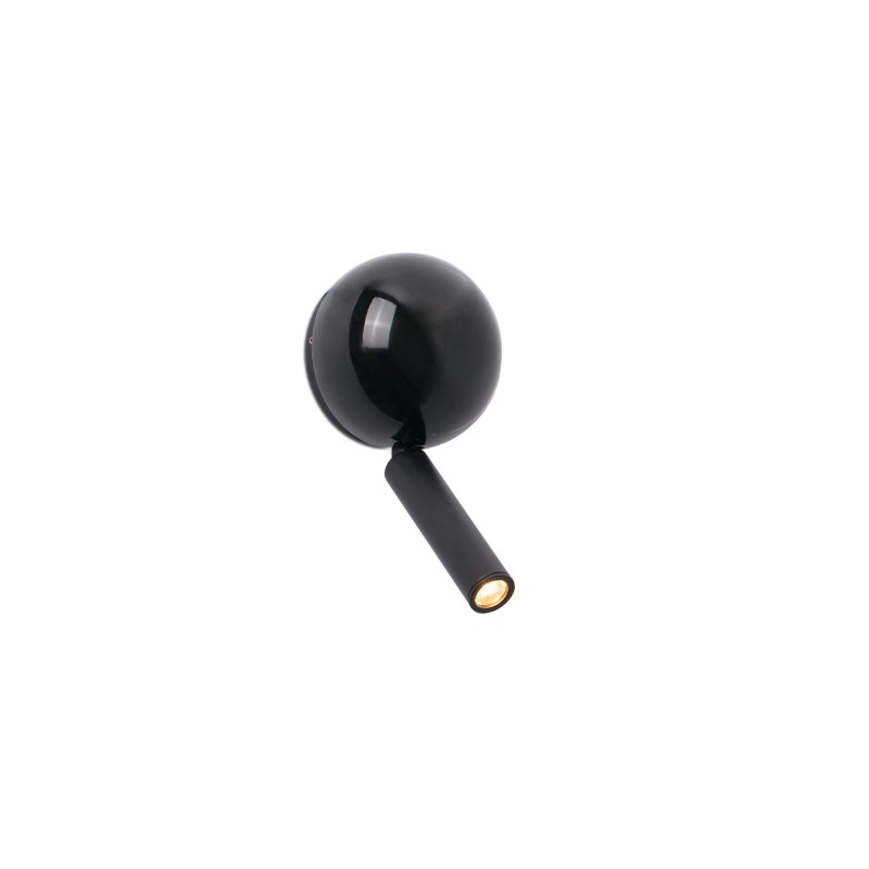 Lámpara pared aluminio LED integrado negro mate LORGIES