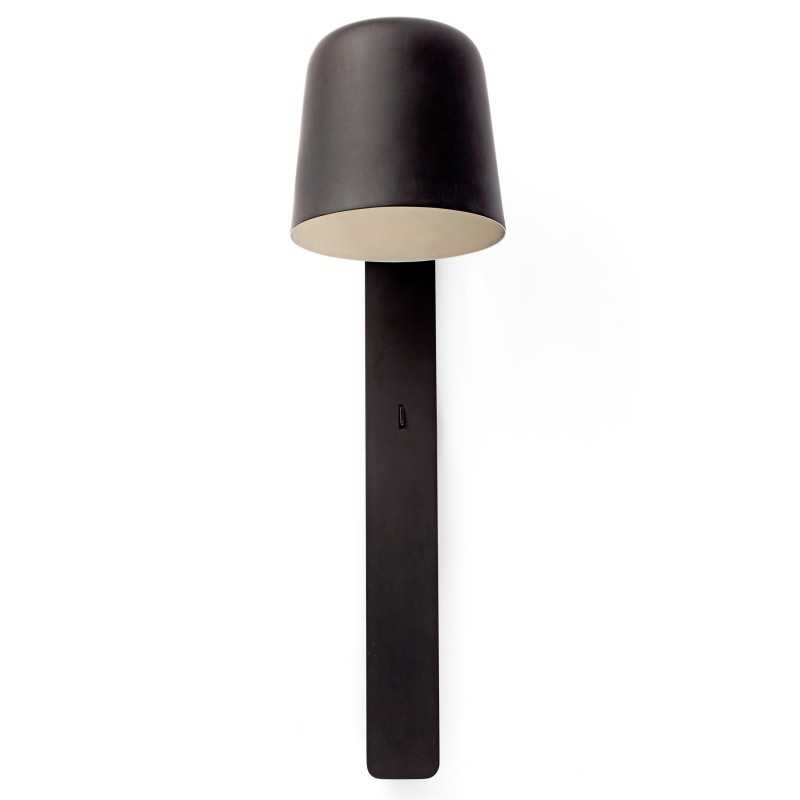 Lámpara pared acero E27 negro MALPALU