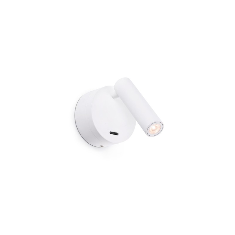 Lámpara pared acero LED integrado blanco mate THIEUX