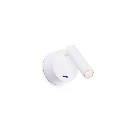 Lámpara pared acero LED integrado blanco mate THIEUX