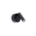 Lámpara pared acero LED integrado negro mate PIERRES