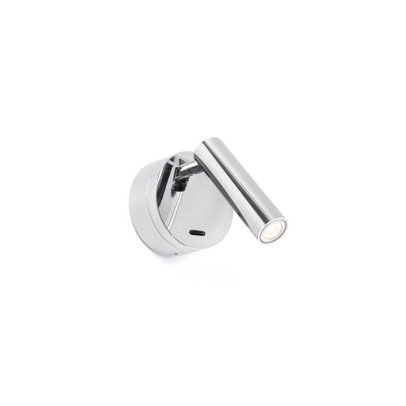 Lámpara pared aluminio LED integrado cromado brillo SERIGNY