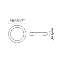 Lámpara techo aluminio E27 blanco mate ANCHAUX