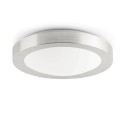 Lámpara techo aluminio E27 acero cepillado NOYAREY