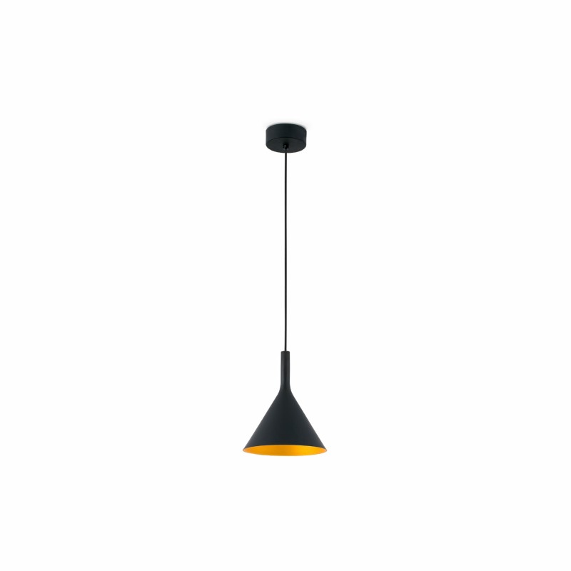 Lámpara techo acero LED integrado negro LANGIS