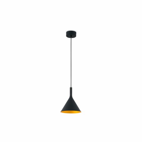 Lámpara techo acero LED integrado negro LANGIS