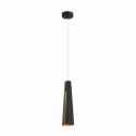 Lámpara techo aluminio LED integrado negro mate AMPLIER